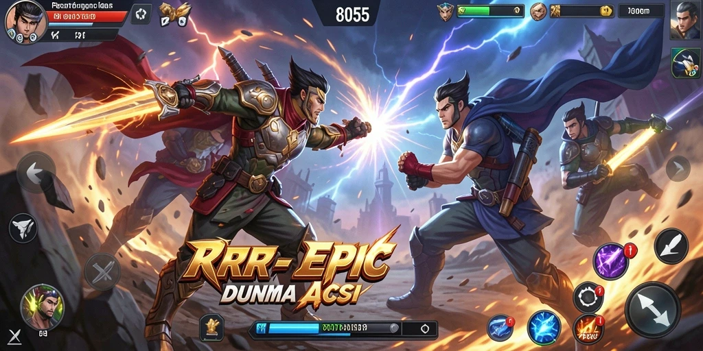 Tampilan gameplay seru dari 8055 yang menakjubkan.