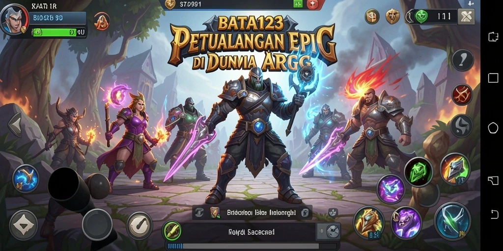 Screenshot gameplay BATA123 yang menampilkan aksi bertempur epik.