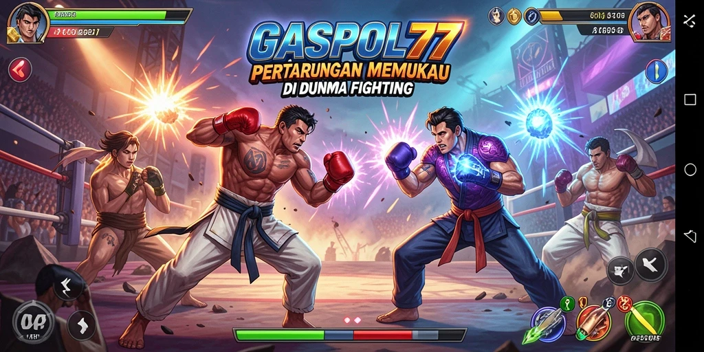 Tampilan gameplay GASPOL77 menampilkan aksi pertarungan seru dan karakter yang beragam.