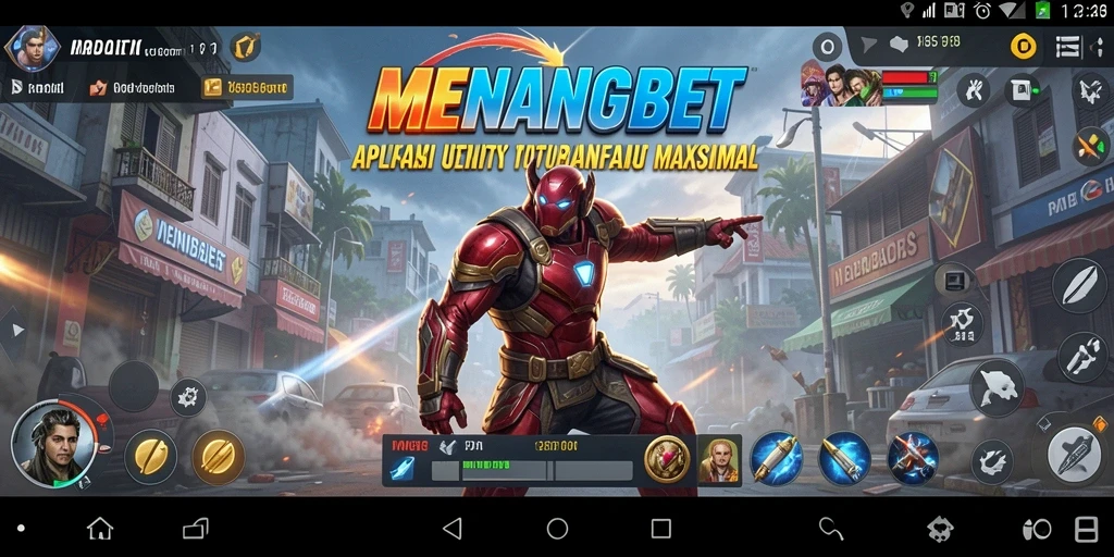 Tampilan antarmuka utama aplikasi MENANGBET yang user-friendly.