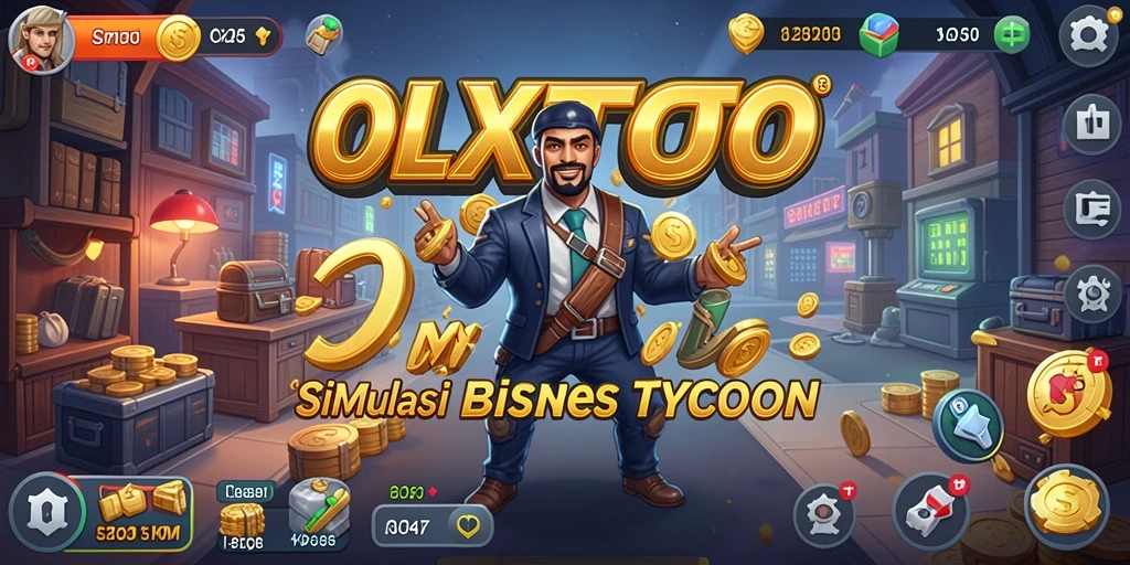 Screenshot gameplay OLXTOTO menampilkan simulasi bisnis yang menarik.