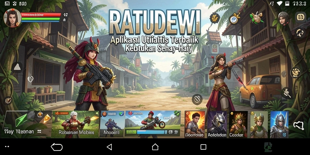 Tampilan antarmuka aplikasi RATUDEWI yang modern dan sederhana.